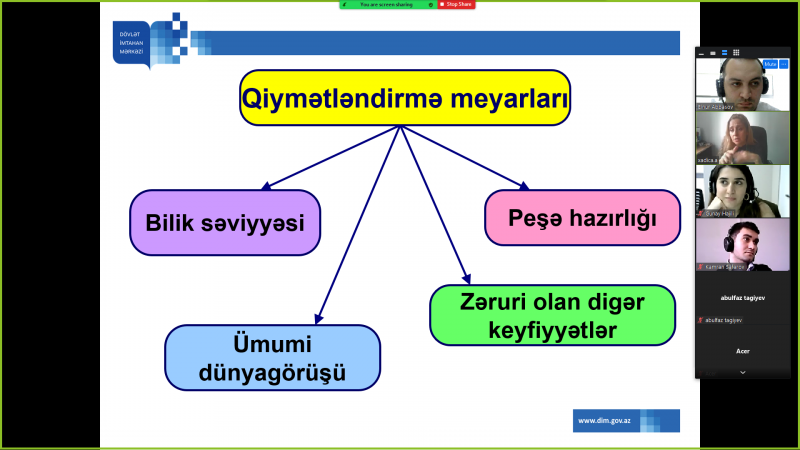 “Dövlət qulluğu vəzifələrinin tutulması məqsədilə müsahibənin keçirilmə qaydaları” mövzusunda onlayn təlim təşkil edilib