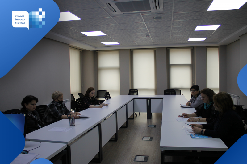 Dövlət İmtahan Mərkəzində 3 aprel 2023-cü il tarixində Azərbaycan dili və ingilis dili fənləri üzrə işçi qruplarının iclasları keçirilib