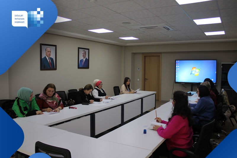 Dövlət İmtahan Mərkəzində 27 mart 2023-cü il tarixində Azərbaycan dili və ingilis dili fənləri üzrə işçi qruplarının iclasları keçirilib