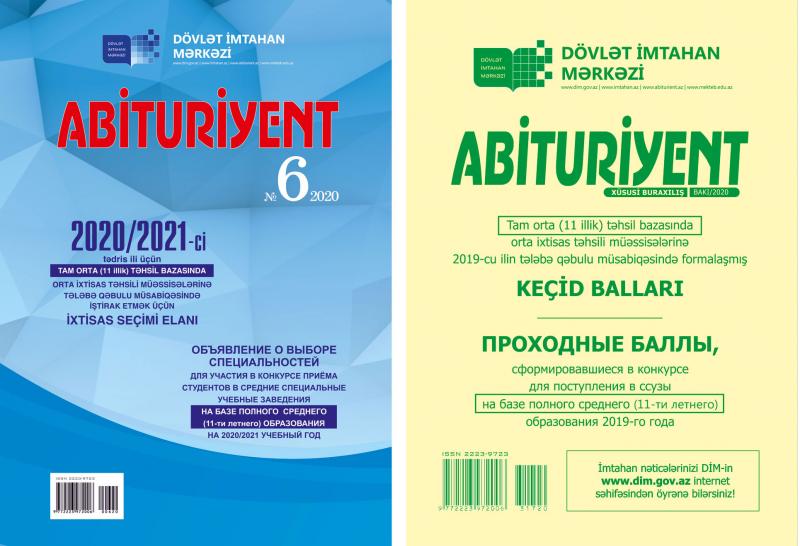 Dövlət İmtahan Mərkəzi “Abituriyent” jurnalının 6-cı nömrəsini nəşr edib