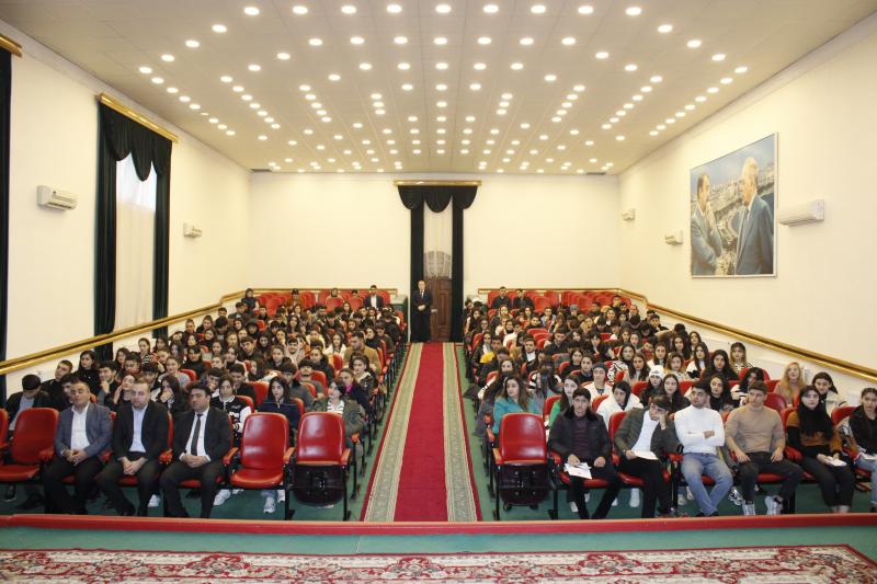 15 dekabr 2023-cü il tarixində Mingəçevir Dövlət Universitetinin yuxarı kurs tələbələri ilə dövlət qulluğunun təbliği və təşviqi məqsədilə maarifləndirici görüş keçirilib