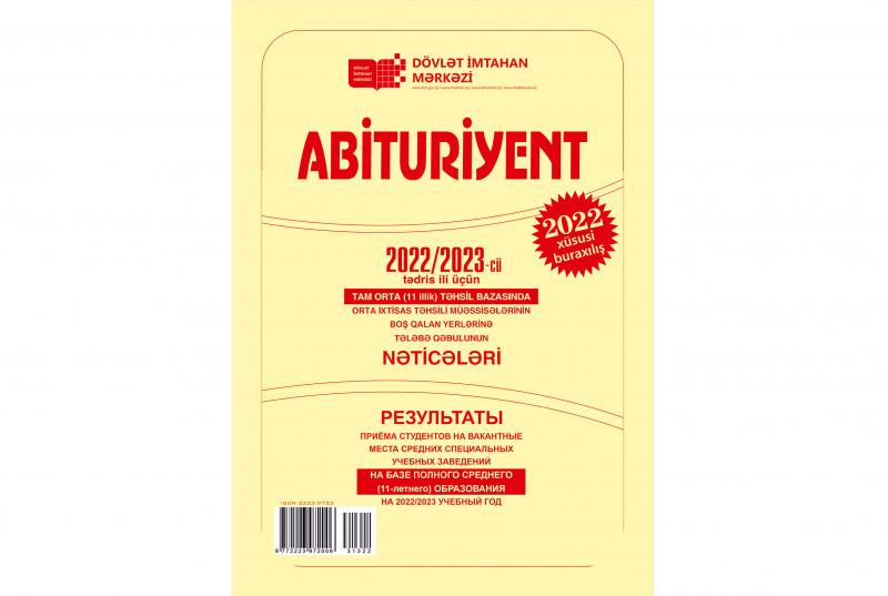“Abituriyent” jurnalının xüsusi buraxılışı dərc edilib