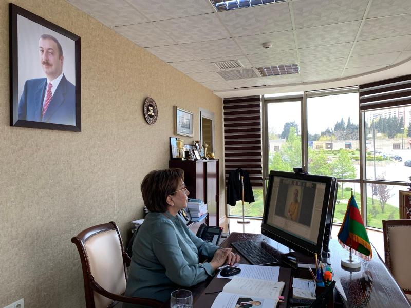 DİM Direktorlar Şurasının sədri Məleykə Abbaszadə onlayn mətbuat konfransı keçirib