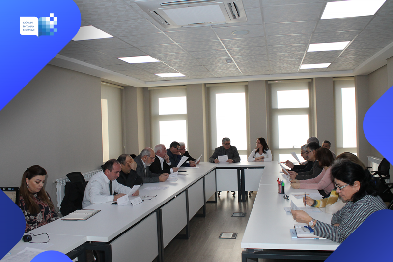 Dövlət İmtahan Mərkəzində 15 fevral 2023-cü il tarixində fizika, rus dili (tədris dili) və rus dili (xarici dil) fənləri üzrə işçi qruplarının iclasları keçirilib