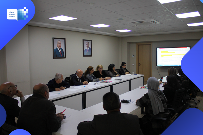 13 oktyabr 2023-cü il tarixində Dövlət İmtahan Mərkəzində coğrafiya və riyaziyyat fənləri üzrə işçi qruplarının növbəti iclasları keçirilib