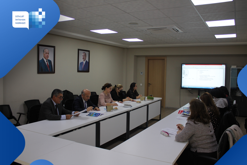 Dövlət İmtahan Mərkəzində 17 mart 2023-cü il tarixində coğrafiya və riyaziyyat fənləri üzrə işçi qruplarının iclasları keçirilib