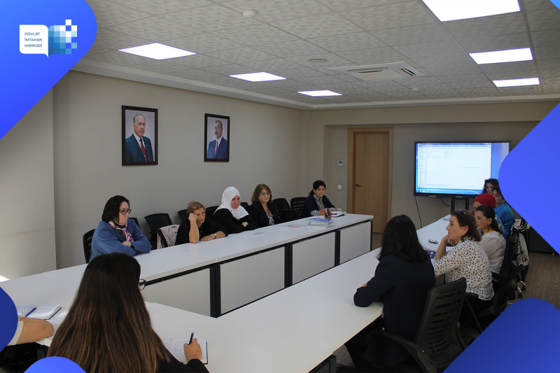 9 oktyabr 2023-cü il tarixində Dövlət İmtahan Mərkəzində Azərbaycan dili, Azərbaycan dili (dövlət dili),  ingilis dili və informatika fənləri üzrə işçi qruplarının iclası keçirilib 
