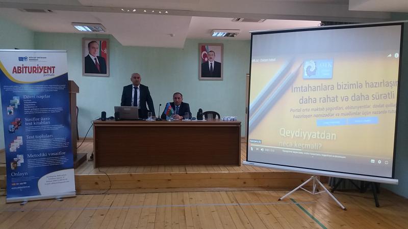 22 oktyabr 2019-cu il tarixində Şəki şəhərində Dövlət İmtahan Mərkəzinin əməkdaşları tərəfindən “Şagird-məzun” dövlət elektron məlumat sistemi üzrə təlimatla bağlı seminar-treninqlər keçirilmişdir