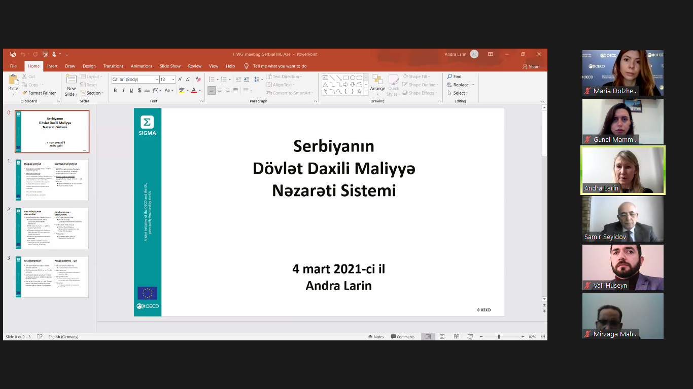 “Dövlət qurumlarında daxili nəzarət mexanizmlərinin təkmilləşdirilməsi” adlı pilot layihənin icrası davam etdirilir