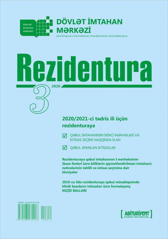 Dövlət İmtahan Mərkəzi “Rezidentura” xüsusi buraxılışının 3-cü nömrəsini nəşr edib