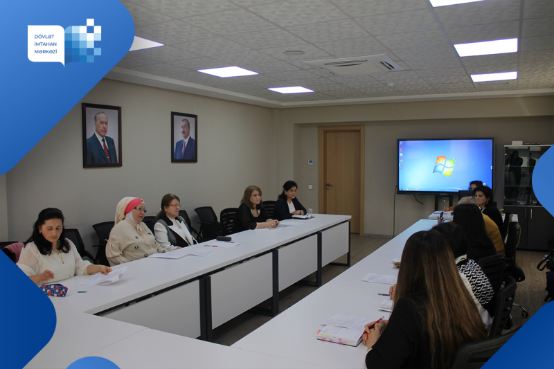 Dövlət İmtahan Mərkəzində 10 aprel 2023-cü il tarixində Azərbaycan dili və ingilis dili fənləri üzrə işçi qruplarının iclasları keçirilib