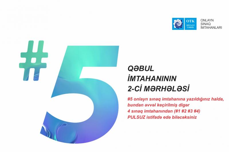 Ali təhsil müəssisələrinə qəbul imtahanlarının II mərhələsi üzrə yeni onlayn sınaq imtahanı keçirilir