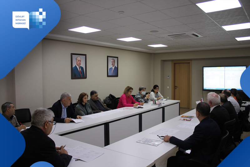 Dövlət İmtahan Mərkəzində 1 fevral 2023-cü il tarixində fizika, rus dili (tədris dili) və rus dili (xarici dil) fənləri üzrə işçi qruplarının iclasları keçirilib