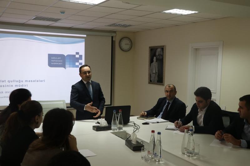 19 dekabr 2019-cu il tarixində Ekologiya və Təbii Sərvətlər Nazirliyinin əməkdaşlarına “Dövlət qulluğunda etik qaydaların praktiki tətbiqi məsələləri” mövzusunda təlim keçirilmişdir