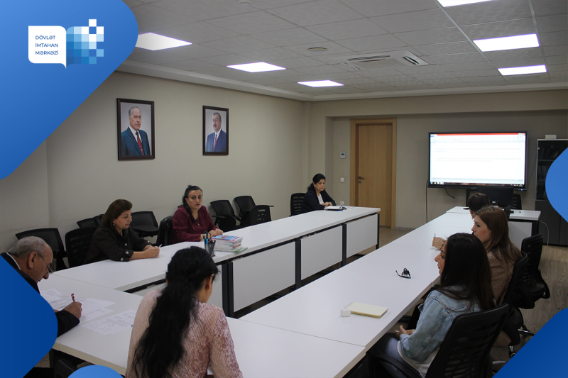 Dövlət İmtahan Mərkəzində 11 aprel 2023-cü il tarixində kimya fənni üzrə işçi qrupunun iclası keçirilib