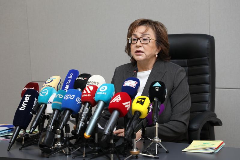 DİM-in Direktorlar Şurasının sədri Məleykə Abbaszadə mətbuat konfransı keçirib