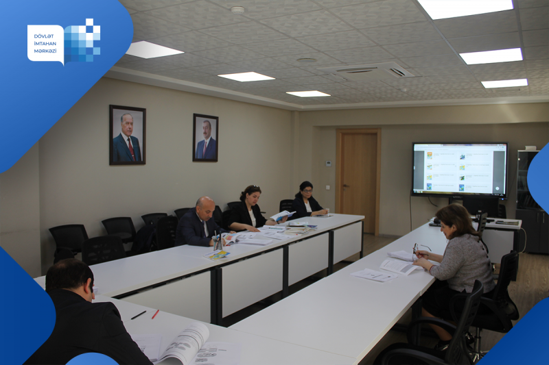 Dövlət İmtahan Mərkəzində 14 aprel 2023-cü il tarixində coğrafiya və riyaziyyat fənləri üzrə işçi qruplarının iclasları keçirilib