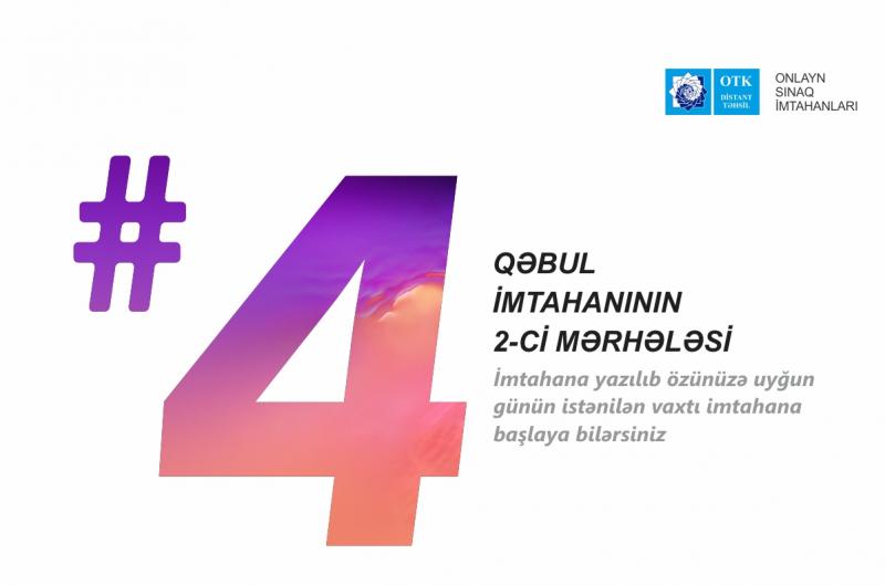Ali təhsil müəssisələrinə qəbul imtahanlarının II mərhələsi üzrə yeni onlayn sınaq imtahanına qeydiyyat başlayıb