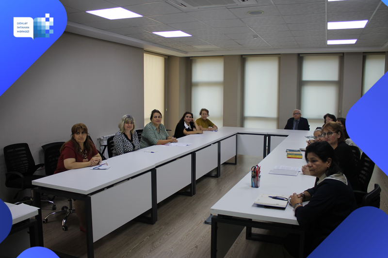 11 oktyabr 2023-cü il tarixində Dövlət İmtahan Mərkəzində fizika, rus dili və rus dili (xarici dil) fənləri üzrə işçi qruplarının növbəti iclasları keçirilib