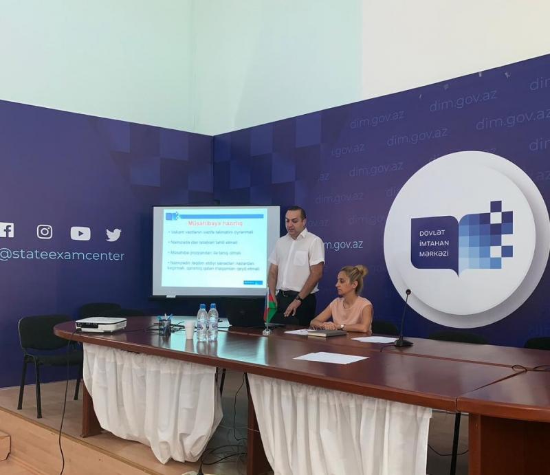 “Dövlət qulluğu vəzifələrinin tutulması məqsədilə müsahibənin keçirilmə qaydaları” mövzusunda təlim keçirilib