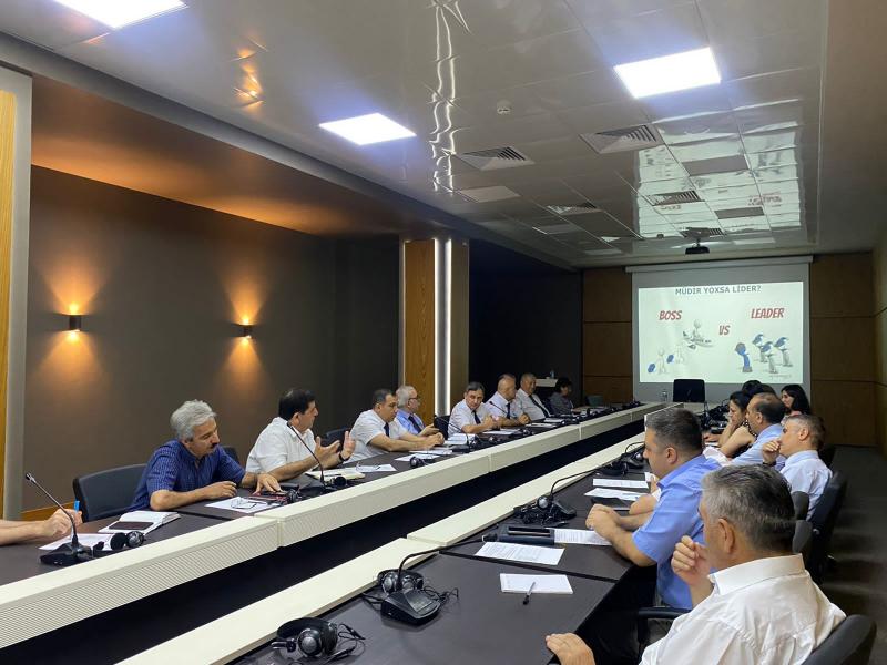 30 iyun 2022-ci il tarixində Azərbaycan Respublikasının Dövlət Statistika Komitəsinin əməkdaşları üçün “Liderlik və idarəetmənin  əsasları“ mövzusunda təlim keçirilib