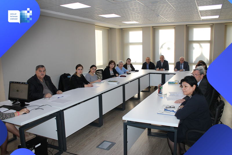 16 noyabr 2023-cü il tarixində Dövlət İmtahan Mərkəzində tarix və biologiya fənləri üzrə işçi qruplarının növbəti iclasları keçirilib