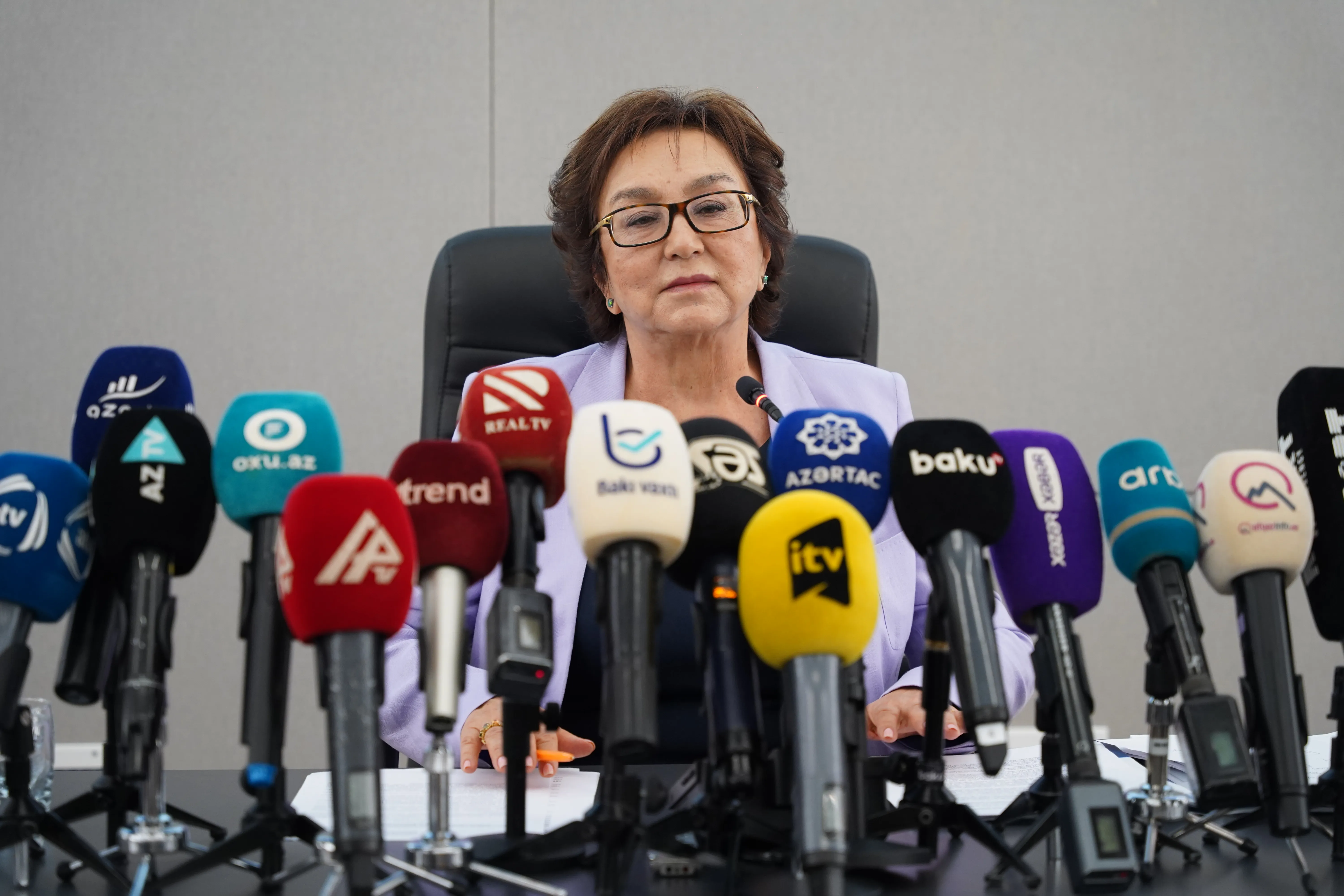Dövlət İmtahan Mərkəzinin İdarə Heyətinin sədri Məleykə Abbaszadə mətbuat konfransı keçirib